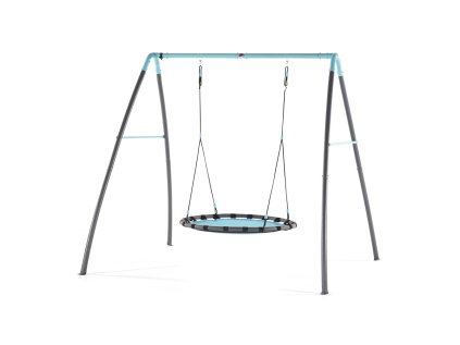 Hojdací kruh s kovovou konštrukciou a tryskou na výrobu hmly