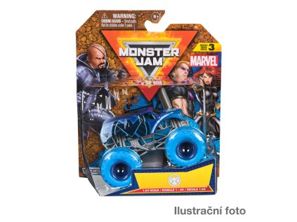 MONSTER JAM - zberateľský kovový model auta Monster Truck, Marvel, assort, 1:64