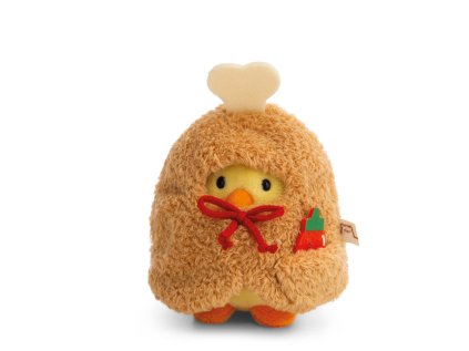 NICI plyš MyMochi Kurča Tschieps 8 cm v kostýme kuracie stehienko a chilli om., set dar.b. 8,5x6,5x1