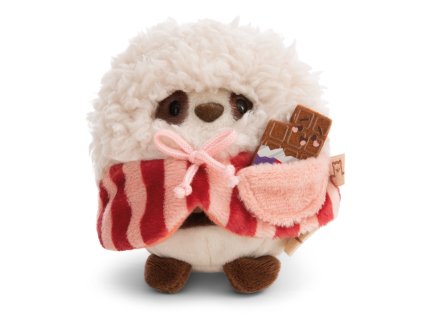 NICI plyš MyMochi Panda Kono 8 cm v kostýme popcorn s čokoládou, set darčekové bal.