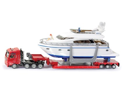SIKU Super - Preprava ťažkého nákladu s jachtou, 1:87