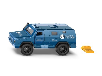 SIKU Super - bezpečnostné auto na prepravu peňazí a cenností s nálepkami, 1:50