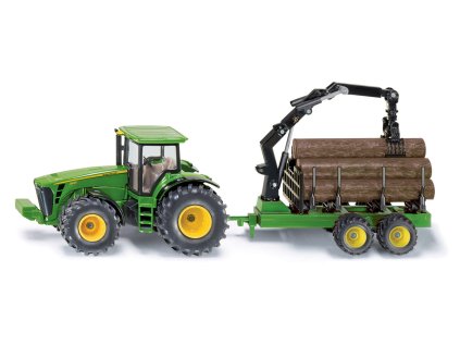 SIKU Farmer - Traktor John Deere s lesným prívesom 1:50