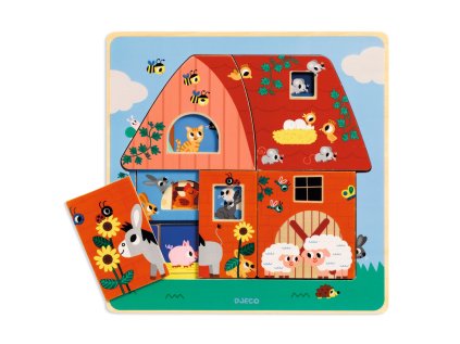 vkladacie viacvrstvove puzzle farma djeco DJ01482 1