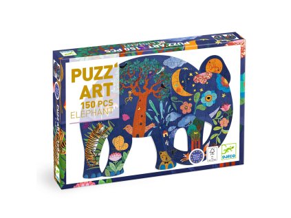 dj07652 umelecke puzzle slon 150 dielikov 2