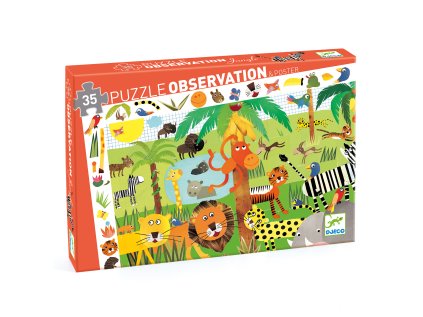 dj07590 objavovacie puzzle dzungla 35 dielikov 2