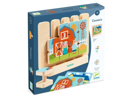 dj01618 obojstranne drevene puzzle casamix 12 ks