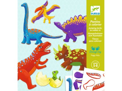 dj09680 papierove postavicky dinosaury