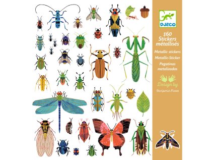 dj09282 metalicke samolepky hmyz 160 ks
