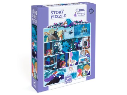 dj07055 rozpravkove puzzle kraska a zviera 100 pcs