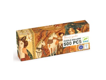 dj07624 puzzle galeria zahrada s jednorozcom 500 ks