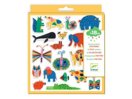 dj00950 plstene samolepky zvieratka 60 ks