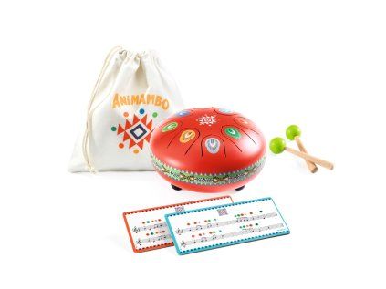 dj06039 kovovy cerveny bubon animambo
