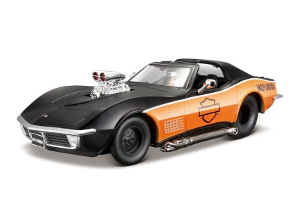 Maisto - Harley-Davidson Custom, 1970 Chevrolet Corvette, 1:24