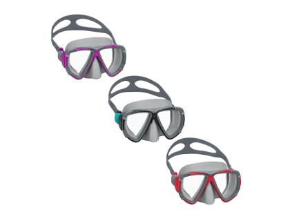 Šnorchlovacia maska Dominator (červená, šedá, ružová)