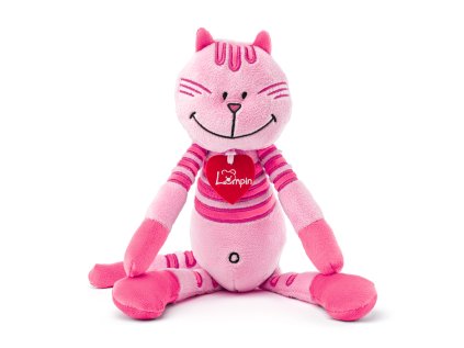 Mačka Rosalie, stredná - ružová, 38cm