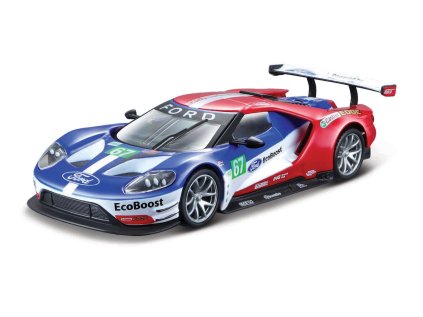Bburago - RACE, 2017 Ford GT, modro-červená, 1:32