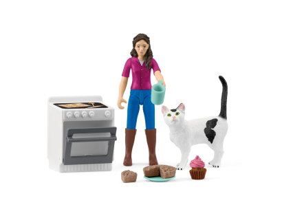 Pekárka s mačkou a príslušenstvom