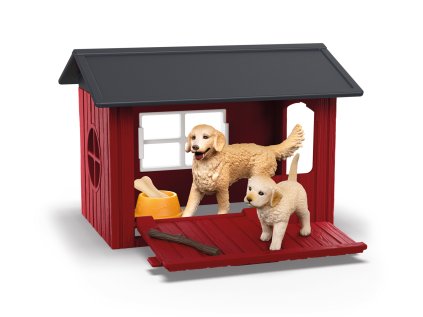 Psie búda so zlatým retrieverom