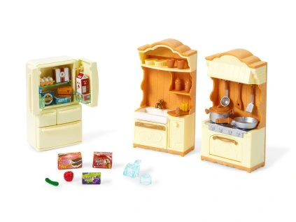 set - kuchynská linka s chladničkou