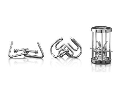 Hlavolam kovový Popular, sada 3ks