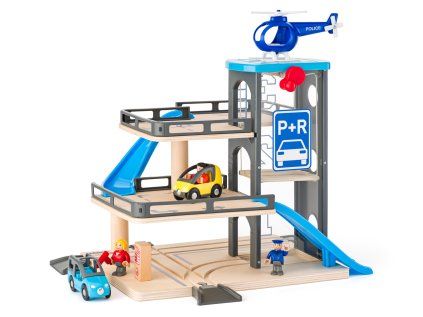 Garáž s autíčkami a heliportom