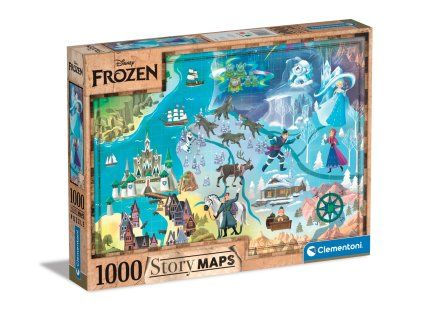 Puzzle 1000 dielikov Disney Mapa - Frozen