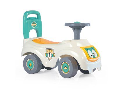 Odrážadlo auto s operadlom, biela