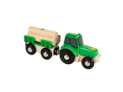 Traktor s prívesom a nákladom