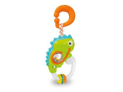 Elektronická hrkálka s úchytom - Chameleón