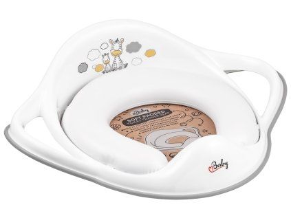 MALTEX Redukcia na WC s úchytmi mäkká Zebra - White
