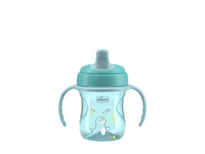 CHICCO Hrnček Training s držadlami teal, 6m+
