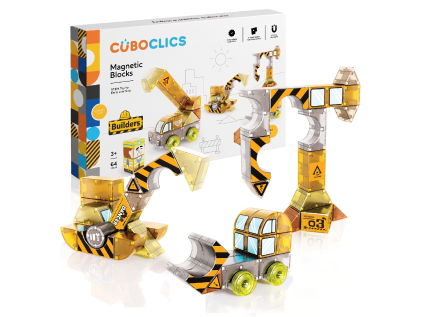 cubc 501007 magneticke kocky cubo clics builder set 64 ks 1