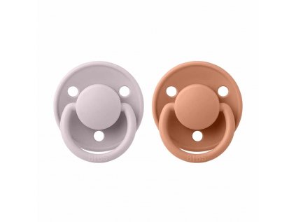 BIBS De Lux cumlíky zo silikónu 2ks - one size (Varianta Pink Plum / Peach)