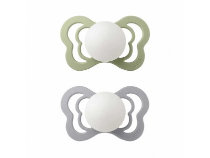 BIBS Couture anatomické cumlíky z prírodného kaučuku 2ks - veľkosť 2 (Varianta Sage Nočný / Cloud Nočný)