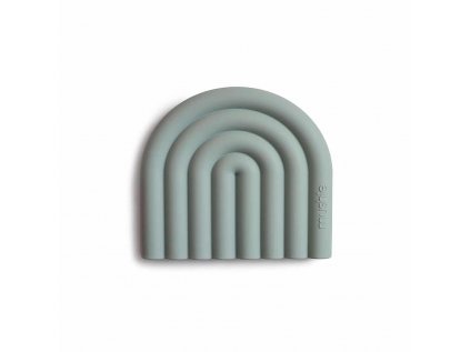 Mushie silikónové hryzatko Rainbow (Variant Cambridge Blue)