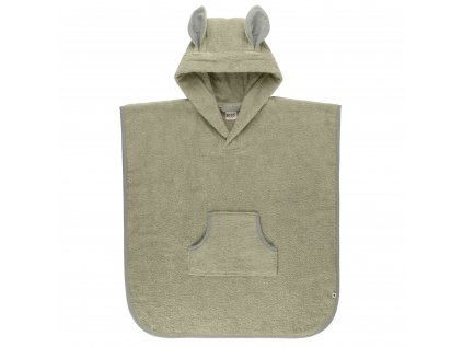 BIBS Kangaroo froté pončo z BIO bavlny (Varianta Sage)