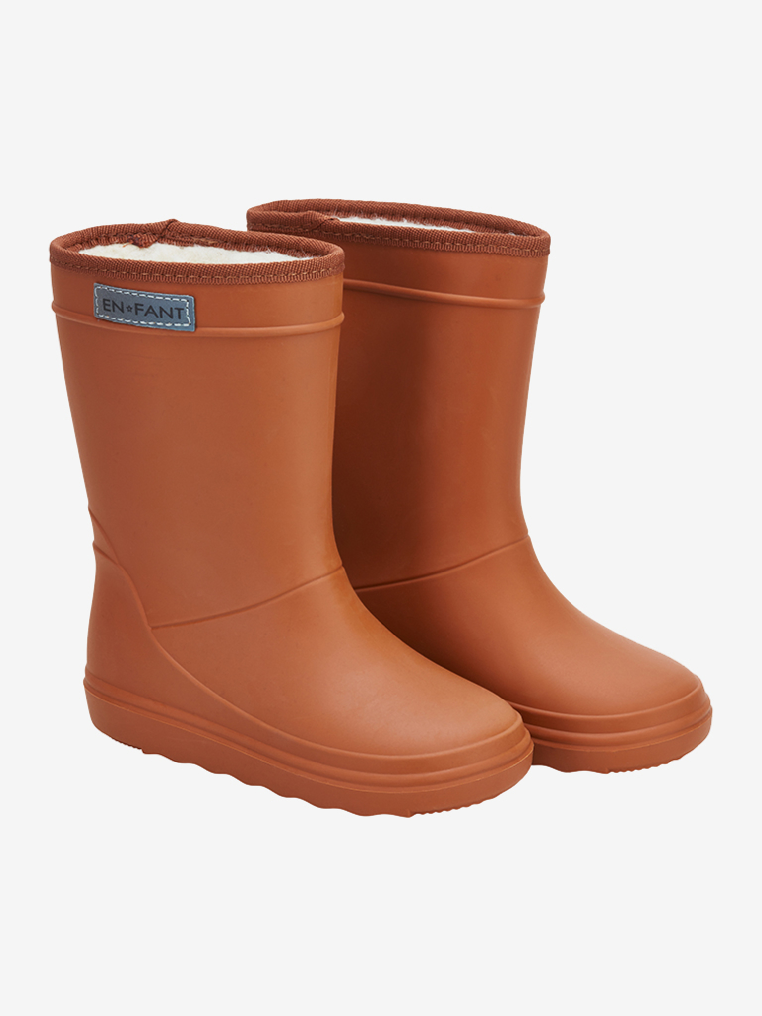 EnFant - Detské gumáky Thermo Leather Brown Veľkosť: 21