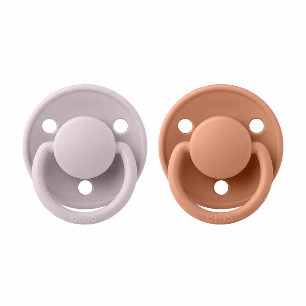 BIBS De Lux cumlíky z prírodného kaučuku 2ks - veľkosť 1 Variant: Pink Plum / Peach