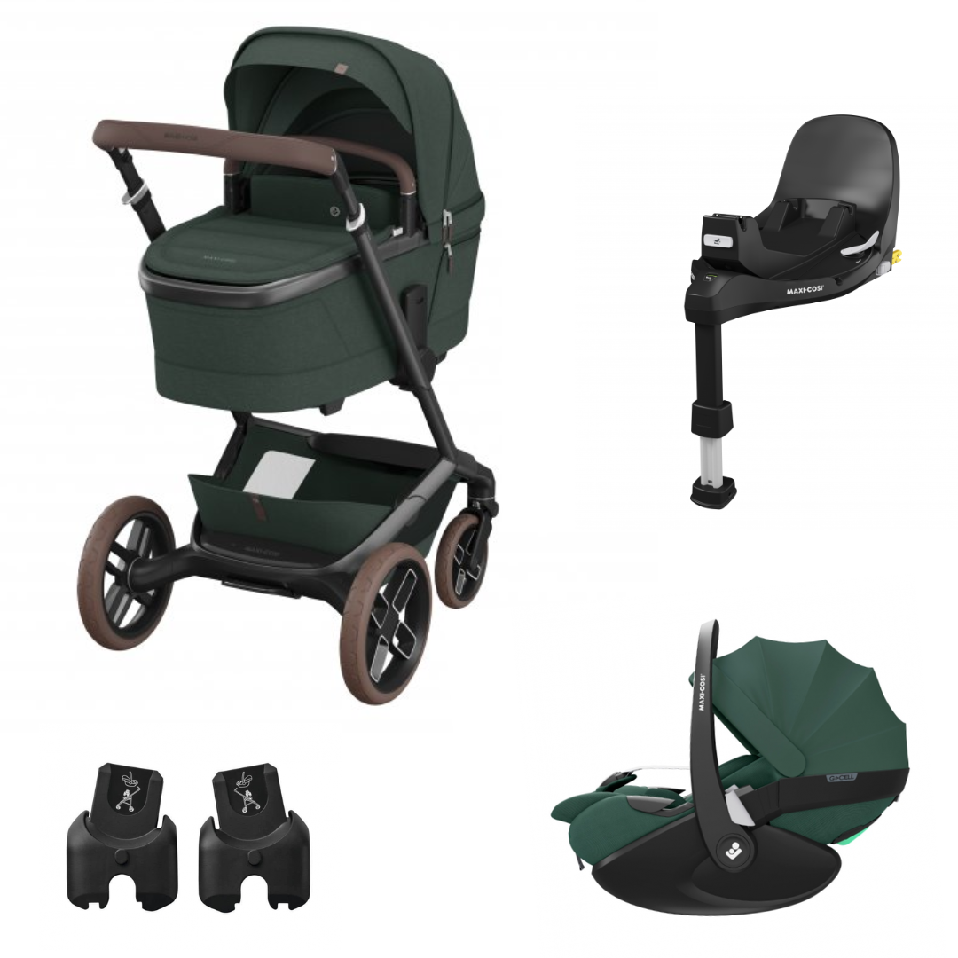 Maxi-Cosi Fame kombinovaný kočík 3v1 Variant: Twillic Green, Farba: Zelená