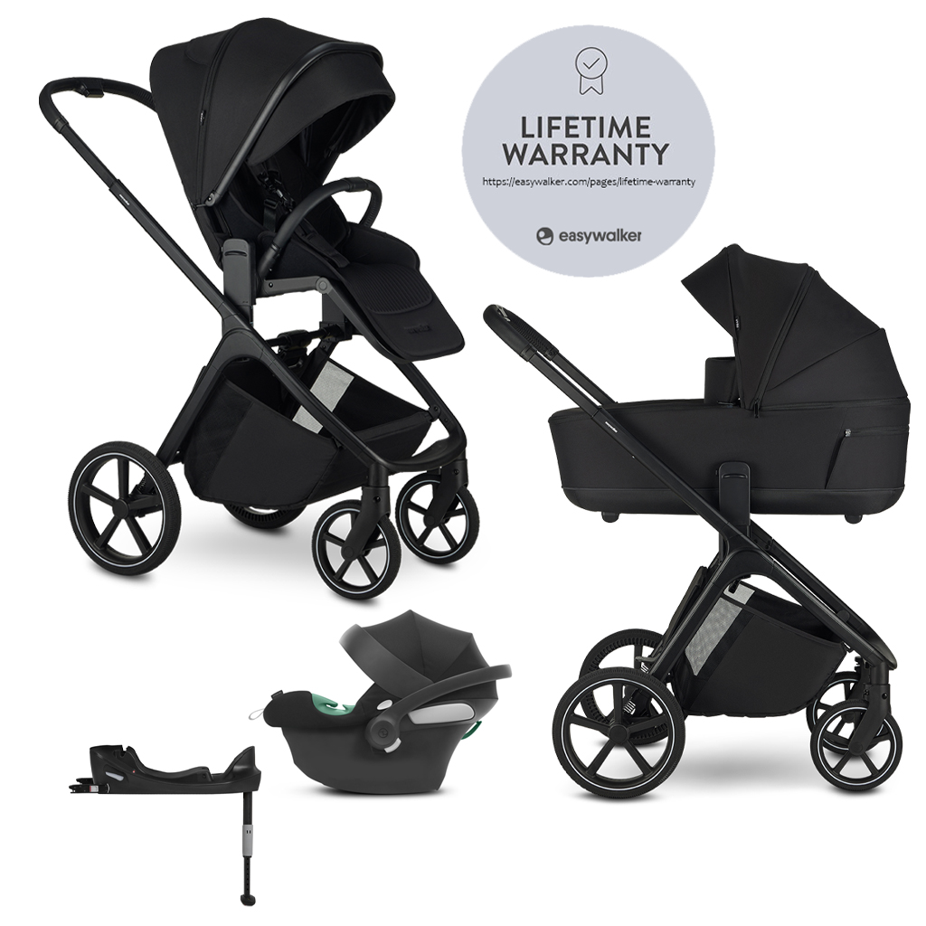 EASYWALKER Kočík kombinovaný Zoey + CYBEX Aton B2 i-Size + základňa Variant: Pure Black