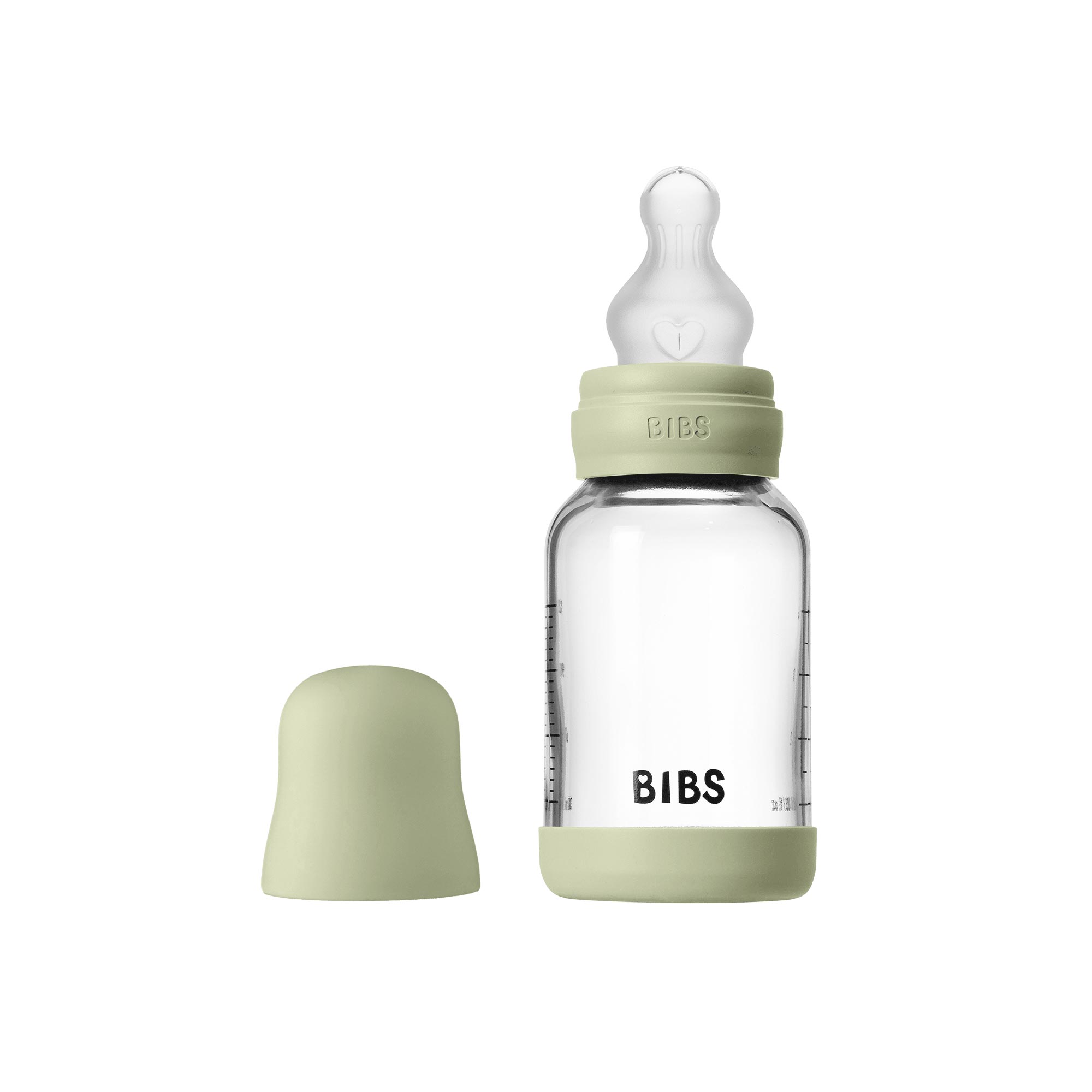 BIBS antikoliková sklenená fľaša so silikónovým cumlíkom 120ml Variant: Sage