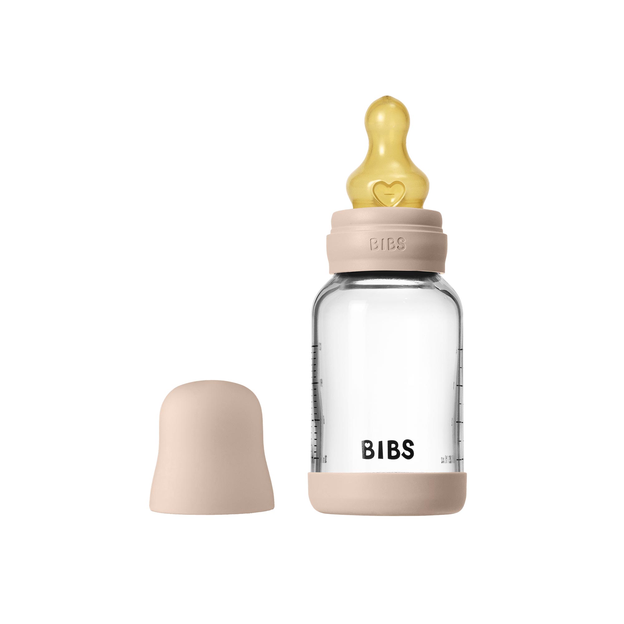 BIBS antikoliková sklenená fľaša s kaučukovým cumlíkom 120ml Variant: Blush