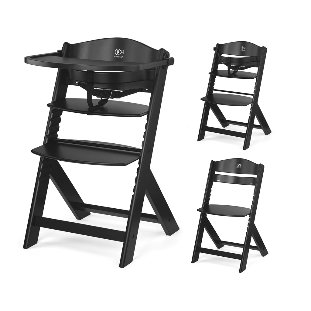 KINDERKRAFT SELECT Stolička jedálenská Enock Premium Farba: black