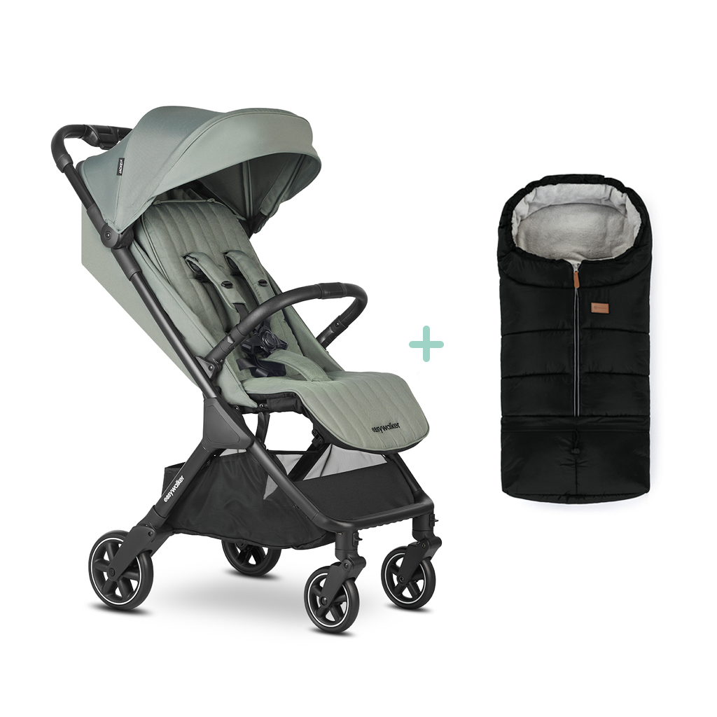 EASYWALKER Kočík športový Jackey2 + PETITE&MARS fusak Jibot ZADARMO Variant: Agave Green, Farba: Zelená