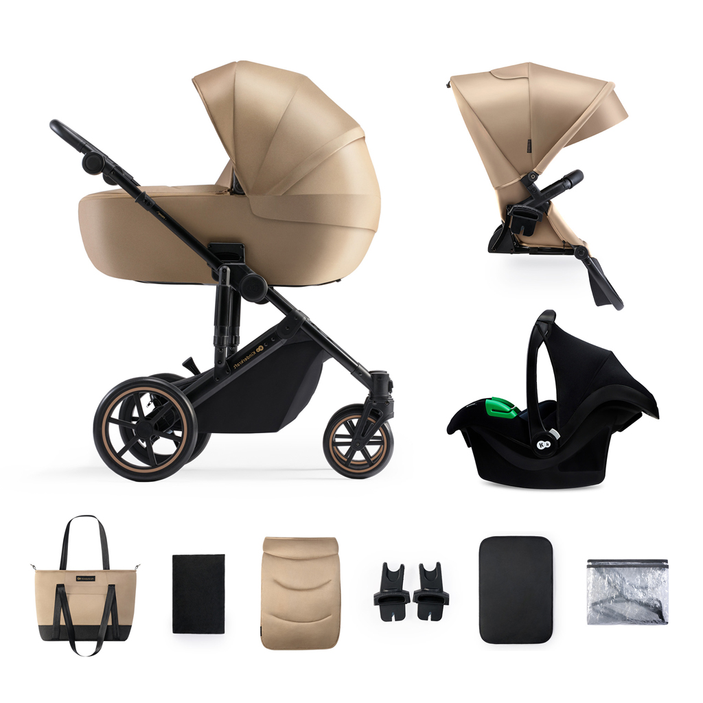KINDERKRAFT SELECT Kočík kombinovaný 3v1 Prime 2 Variant: Sandrose Beige, Farba: Béžová