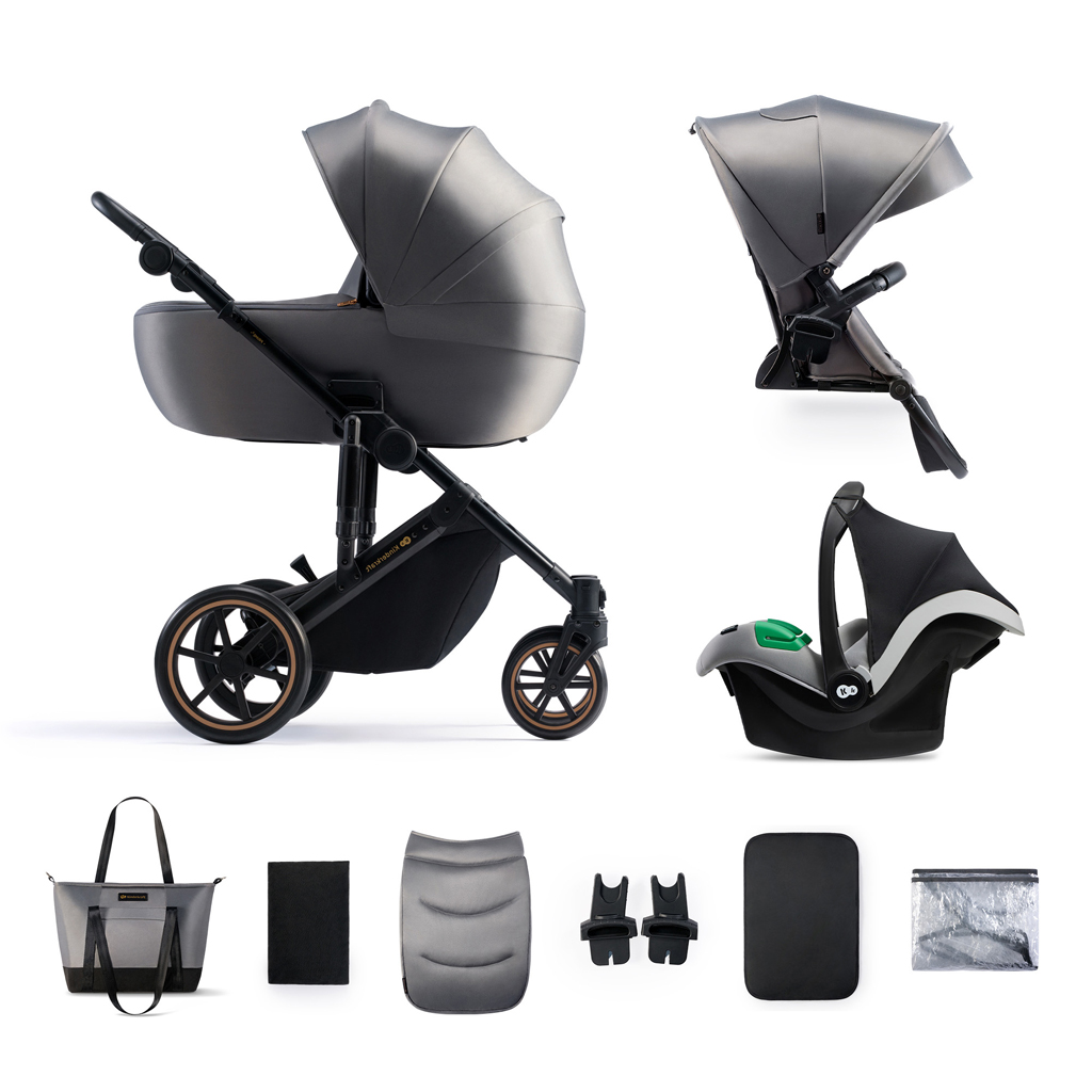 KINDERKRAFT SELECT Kočík kombinovaný 3v1 Prime 2 Variant: Shadow Grey, Farba: Sivá