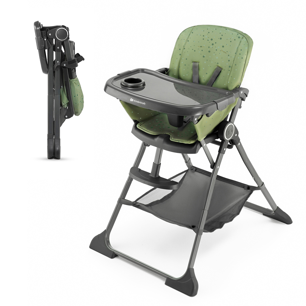KINDERKRAFT Stolička jedálenská Foldee Variant: Green