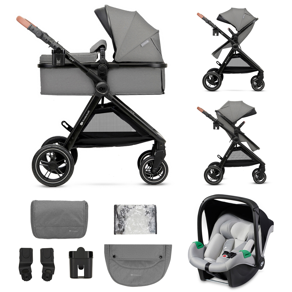 KINDERKRAFT Kočík kombinovaný 3v1 Esme Variant: Moonlight Grey