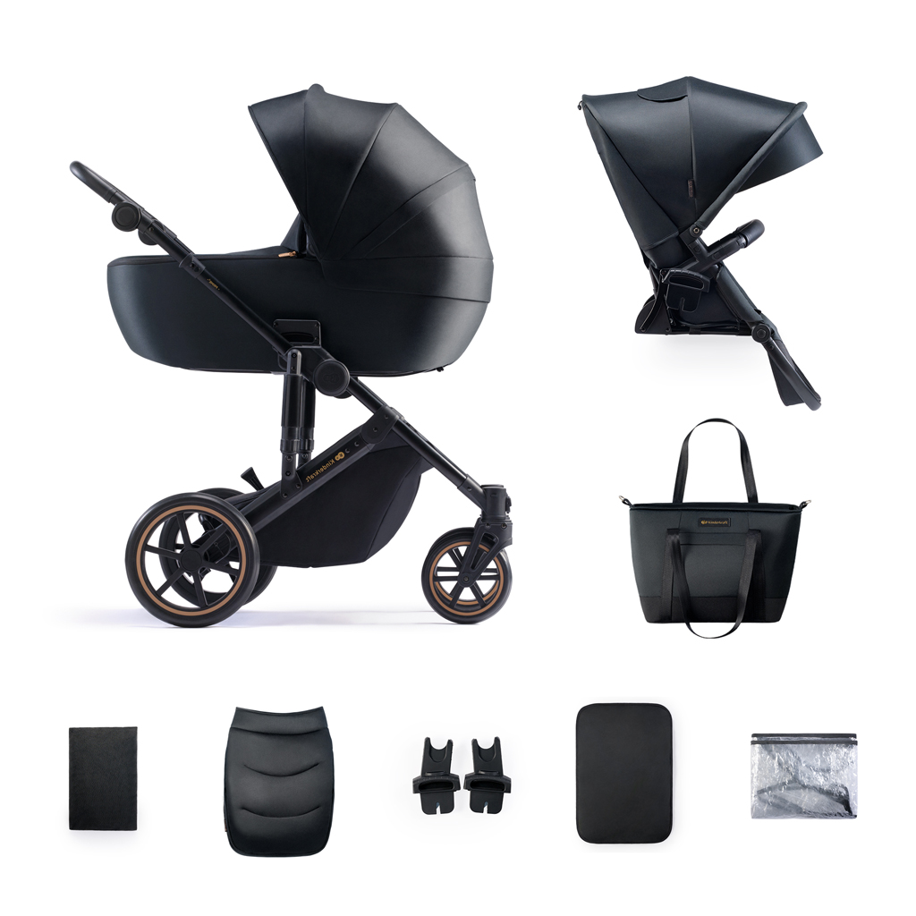 KINDERKRAFT Kočík kombinovaný 2v1 Prime 2 Variant: Black
